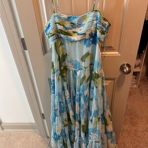 Abercrombie & Fitch Blue Floral Maxi Dress